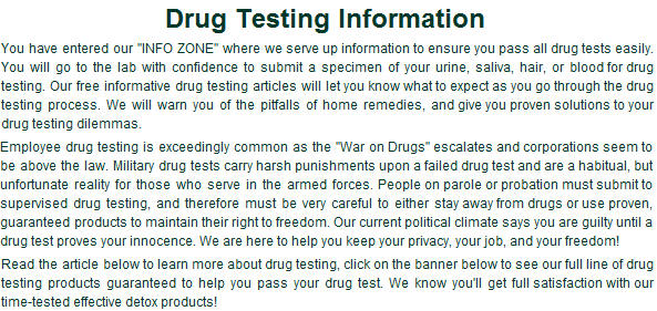 Pass Any Urinalysis Drug Test